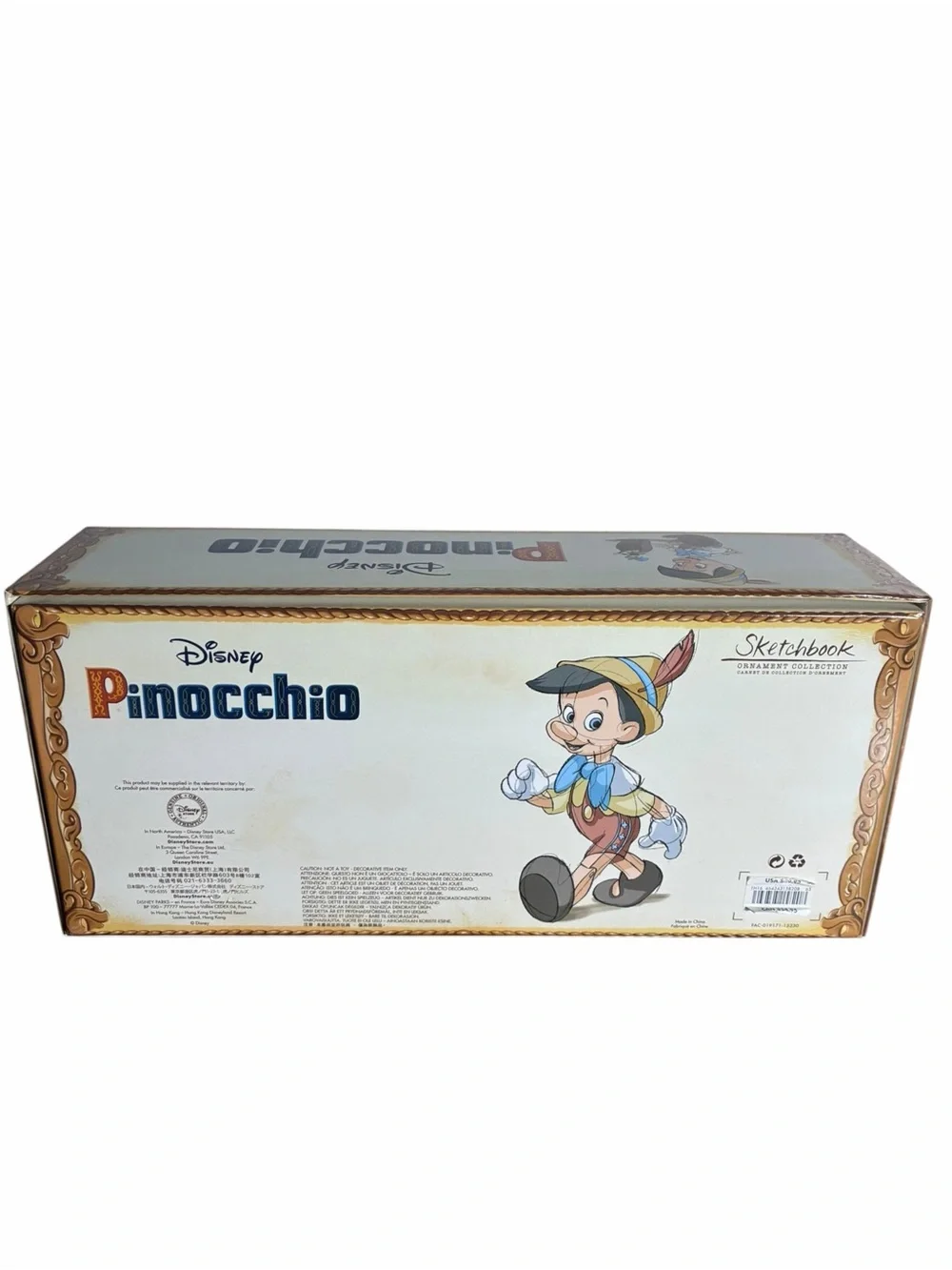 2015 Disney Store Pinocchio Ornaments Set Of 5. NEW